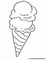 Coloring Cone Snow Pages Ice Cream Color Getcolorings sketch template