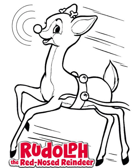 rudolph  red nosed reindeer christmas coloring page  kids