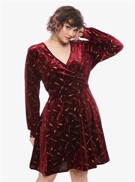 harry potter burgundy velvet long sleeve dress  size dresses  sleeves trendy