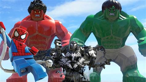 Hulk Vs Red Hulk Venom Vs Spider Man Lego Marvel Super