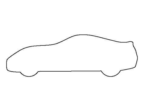 sports car pattern   printable outline  crafts creating