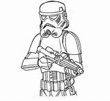 Coloring Pages Stormtrooper Wars Star Easy Print Kids Color sketch template