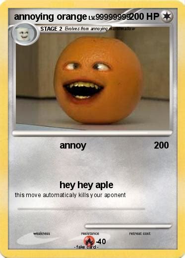 pokemon annoying orange   annoy  pokemon card