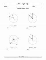 Circumference Calculating Worksheet Radius Angle sketch template