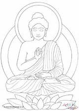 Buddha Vesak Buddhist Serene sketch template