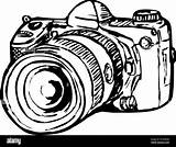 Camera Dslr Slr Alamy sketch template