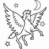 Unicorn Coloring Pages Head Color Winged Getcolorings Printable Print sketch template