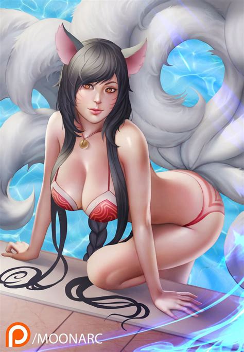 sexy ahri pool by moonarc on deviantart