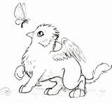 Creature Griffin Getdrawings Mythological Tonkin sketch template