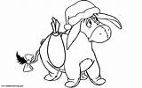 Coloring Pages Eeyore Christmas Printable Adults Kids sketch template