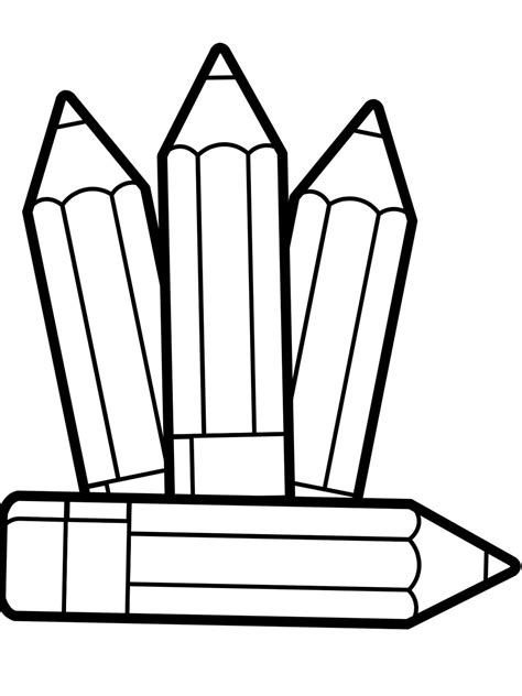pencil coloring pages  printable  easy coloring pages