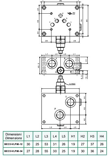 bec vlp manifold plate hydraulic valves cbf hydraulic