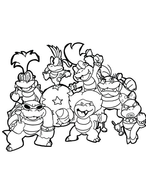 bowser coloring pages  print coloring pages mario coloring