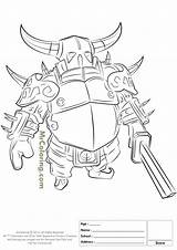 Clash Clans Royale Coloring Pekka Pages Knight Printable Colouring Rider Coloringbay Choose Board Popular Salvo sketch template