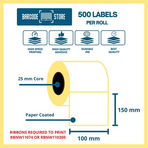 barcode paper labels  mm  mm  labels roll barcode store uae
