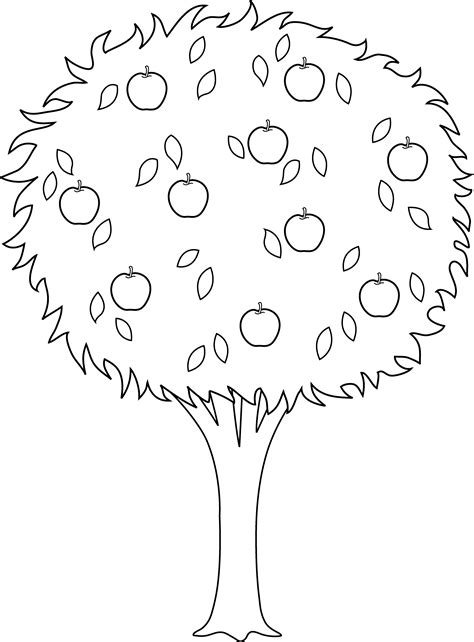 apple tree  nature printable coloring pages