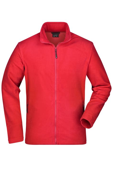 men mens basic fleece jacket red daiber