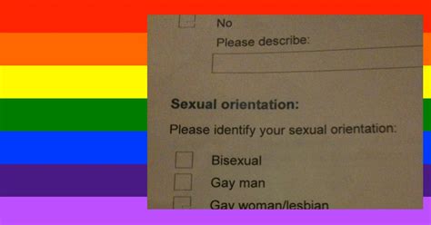 There Is One Item In This Sexual Orientation Form Thats Different To