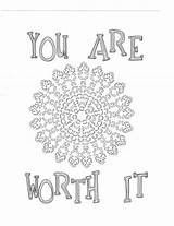Coloring Pages Yourself Self Worth Affirmation Books Colouring Loving Called Book Time sketch template