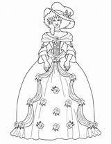 Coloring Pages Gown Getdrawings sketch template