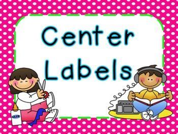 center labels freebie bright frames preschool classroom labels