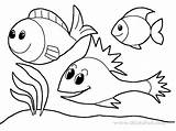 Animals Water Drawing Coloring Pages Sea Getdrawings sketch template