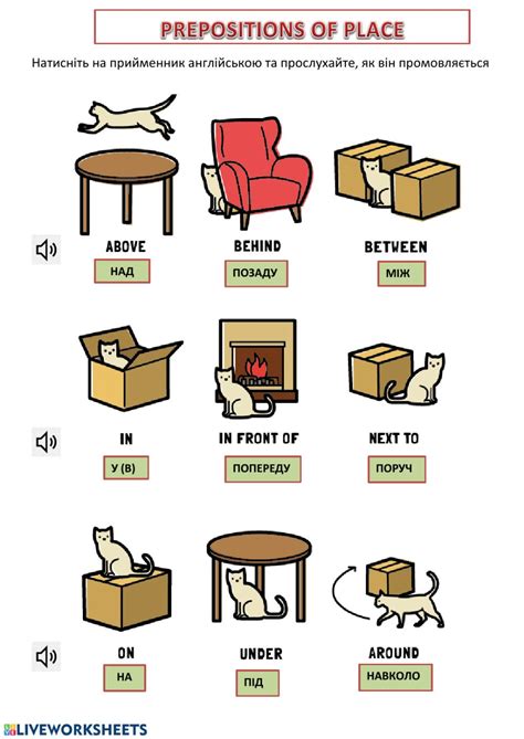 place prepositions   worksheet