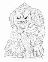 Rancor Star Drawing Wars Coloring Pages Jabba Confer Jeff Cute Ink Keeper Rob Lil Getdrawings sketch template