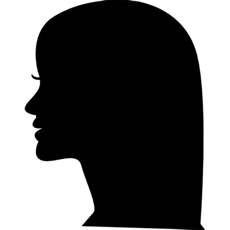woman head side view  shapes icons