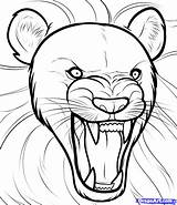 Lion Roaring Draw Drawing Step Easy Angry Drawings Pencil Anime Dragoart Sketches Clipart Safari Coloring Sketch Simple Kids Animal Cute sketch template