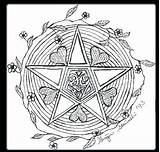 Coloring Pages Wiccan Wicca Printable Pentagram Pagan Samhain Drawing Pentacle Color Mandala Drawings Getcolorings Getdrawings Colouring Symbols Children Jpeg Book sketch template