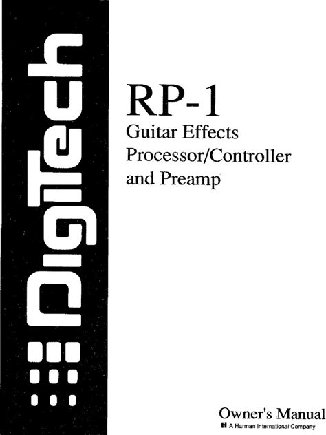 Digitech Rp 1 Manual Pdf