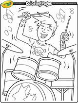 Drummer Coloring Crayola Au Pages sketch template