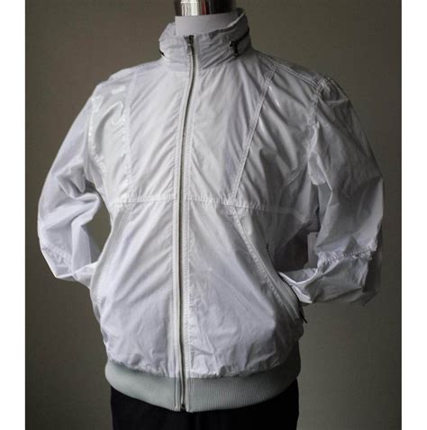 ebay calvin klein men size  white windbreaker collar hoodie bomber jacket calvinklein withing