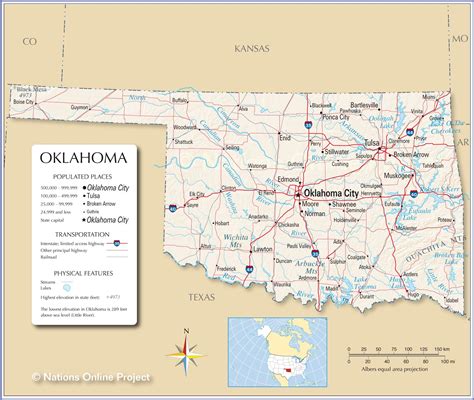 reference maps  oklahoma usa nations  project