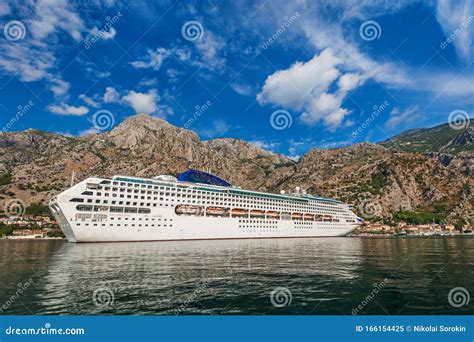 ship  kotor port montenegro stock image image  boka citadel