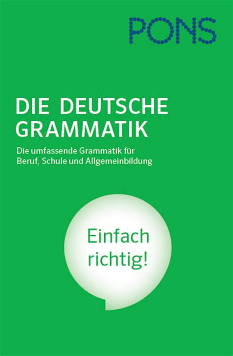 pons die deutsche grammatik grammatik deutsch