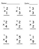 multiplication printable worksheets