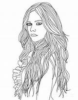Coloring Pages Fashion Lavigne People Avril Printable Designer Color Hairstyle Hellokids Print Hair Kids Girls Adult Colouring Long Sheet Online sketch template