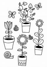 Coloring Pages Plants Plant Planting Grow Growing Kids Garden Easy Printable Clipart Drawing Needs Activities Children Family Colouring Sheets Flower sketch template