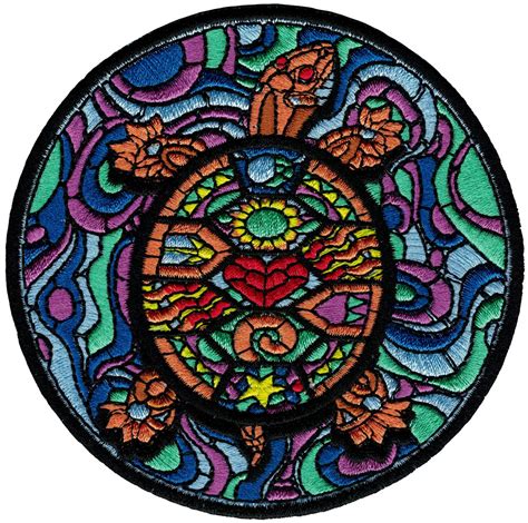 stained glass turtle patch peace resource project