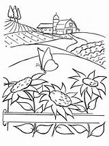 Sunflowers Coloringpage sketch template