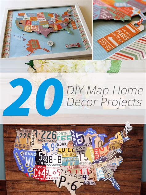 diy map home decor projects   travel inspired interior home