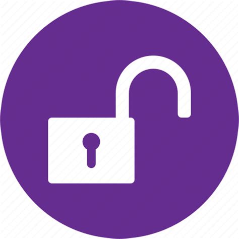 Circle Lock Password Protection Safety Security Unlock Icon
