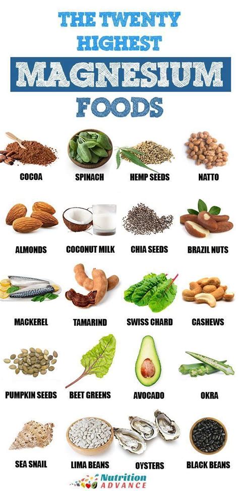 the twenty highest magnesium foods looking to up your magnesium