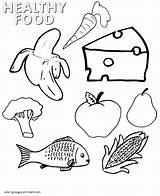 Coloring Food Healthy Pages Printable Picnic Foods Sheets Unhealthy Protein Health Children Preschool Colouring Sheet Print Group Template Kids Color sketch template