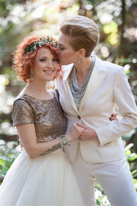 40 chic bridal outfits for same sex weddings weddingomania
