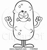 Pickle Mascot Mad Coloring Cartoon Thoman Cory Outlined Vector Waving sketch template