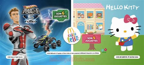 hot wheels battle force 5 fused and hello kitty happy meal