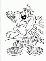 Coloring Pizza Pages Devil Tasmanian Print Sheet Looney Printable Hobbies Packed Baby Cartoon Clipart Comments Getdrawings Drawing Coloringhome Library Getcolorings sketch template